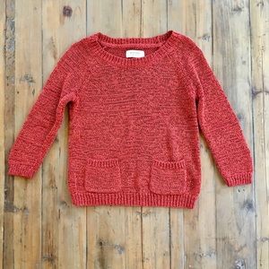 Sonoma 3/4 Sleeve Sweater Rust Colored Size Small